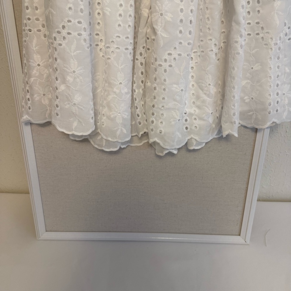 Never Worn Elegant White Eyelet Dress - Picture 13 of 14